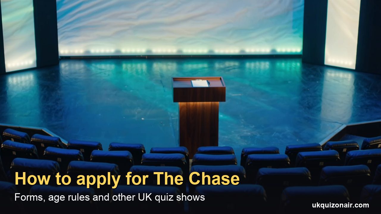 How to Apply for The Chase: Who Can Enter, Where the Form Lives and Five Other UK Quizzes