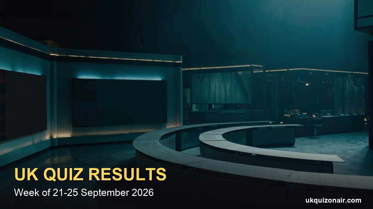 UK Quiz Results, Week of 21-25 September: Monday's Five Quizzes, Day by Day